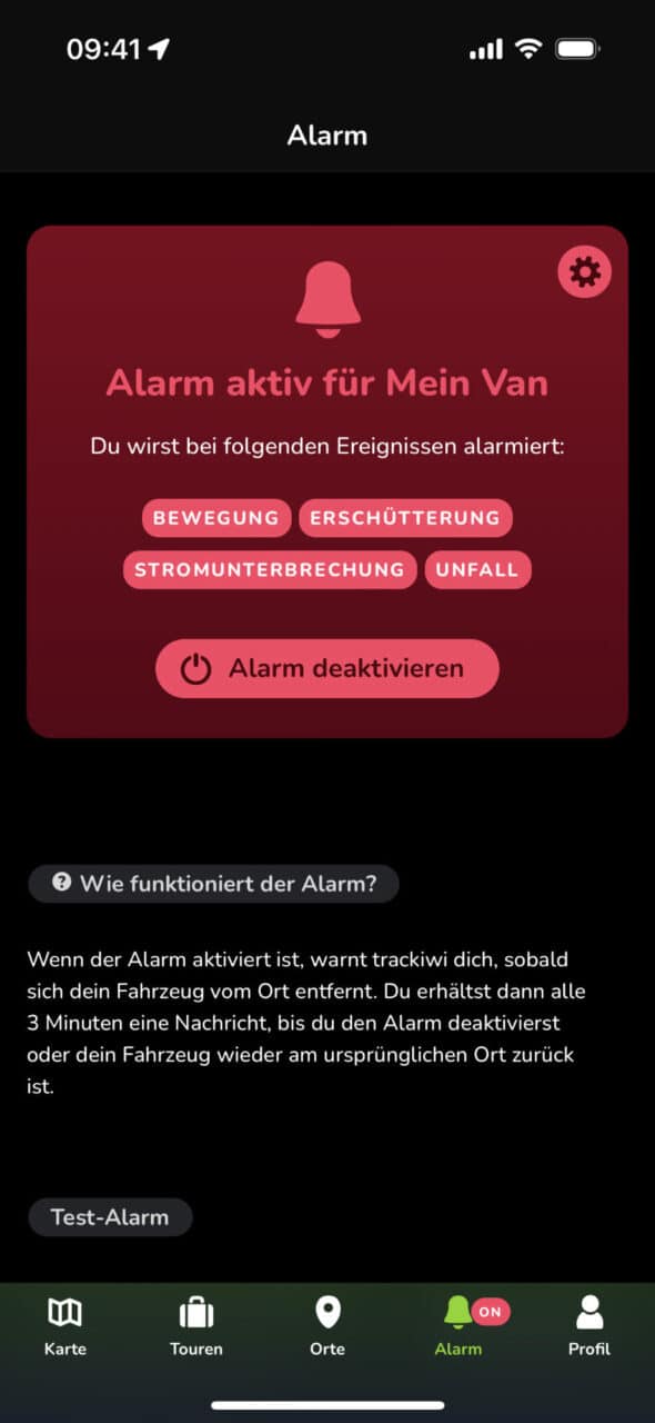 app screenshot alarmon