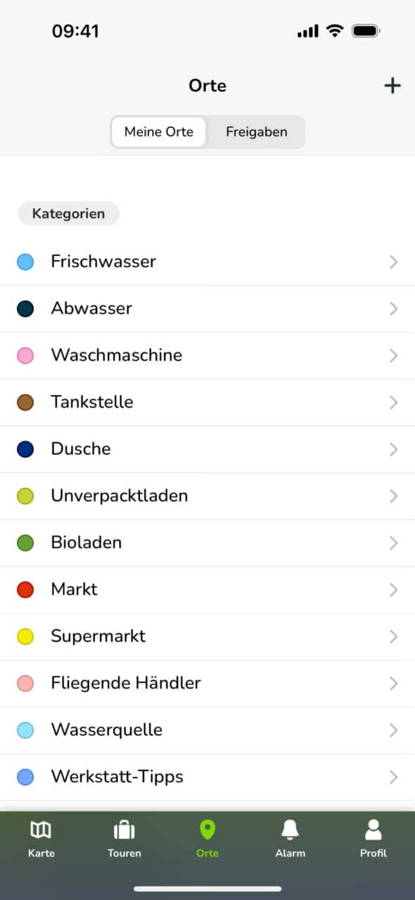 app screenshot markercategories