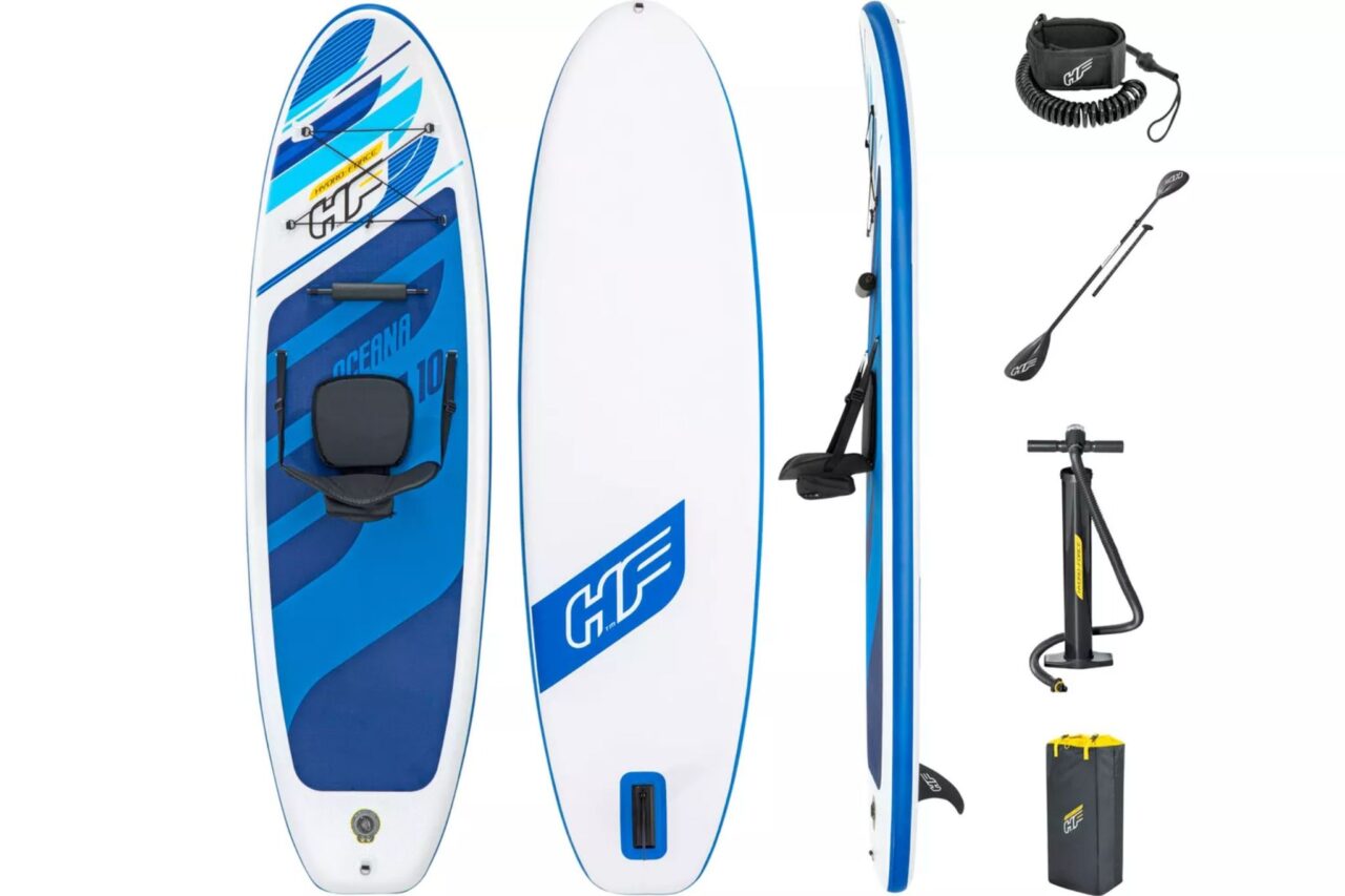 bestway ocean sup aufblasbares stand up paddling board inkl paddel und luftpumpe