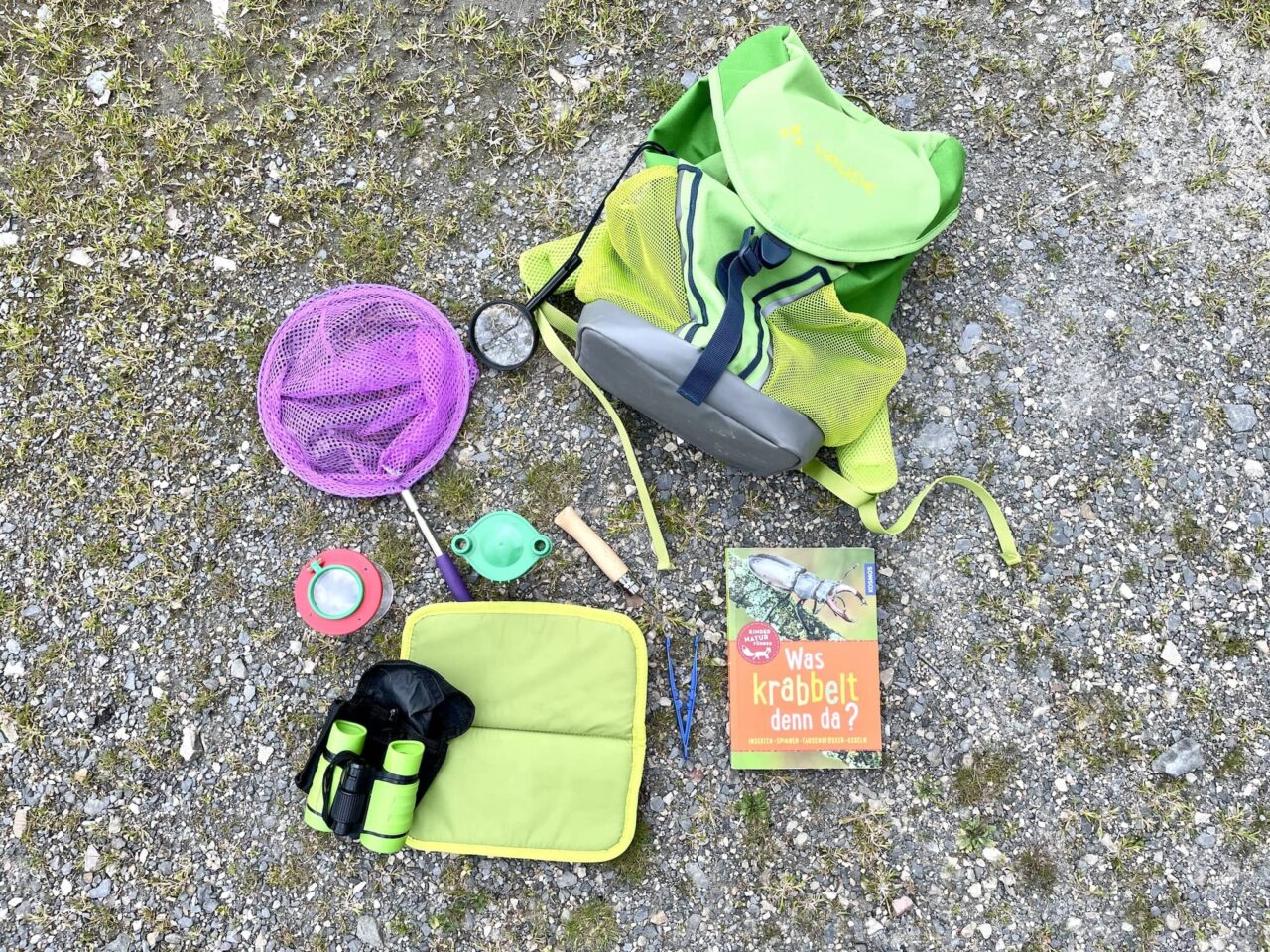 Forscherset als Kinderbeschäftigung beim Camping