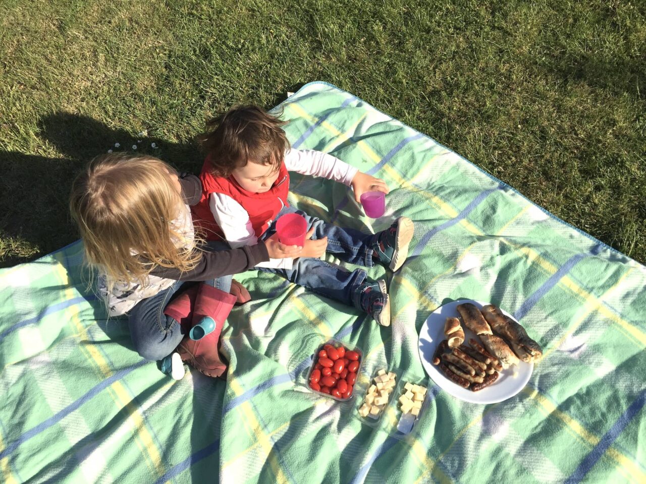 Picknick als Outdoorbeschäftigung beim Camping mit Kindern