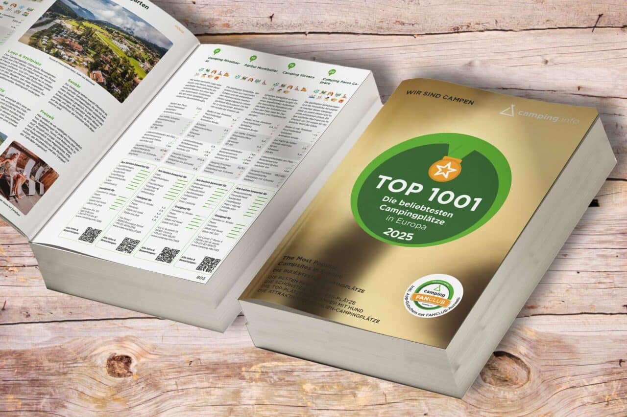 camping.info Campingführer TOP 1001 beliebteste Campingplätze in Europa