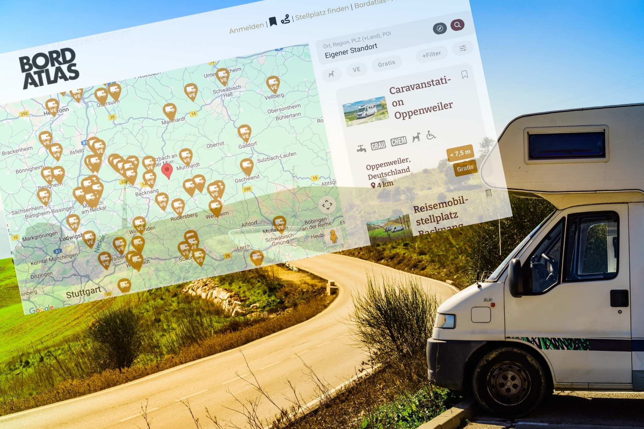 Wohmobil-Routen planen, Stellplätze finden, Entsorgungsstationen suchen – BORDATLAS+ aktuell zum halben Preis!