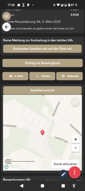 camping app suchfunktion