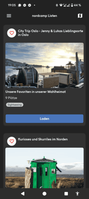 nordcamp app camping skandinavien listen