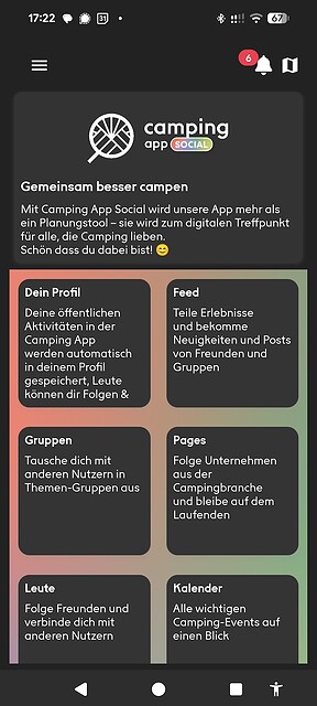 Camping App Social – Die vielseitige Plattform für Camper und Outdoor-Enthusiasten.