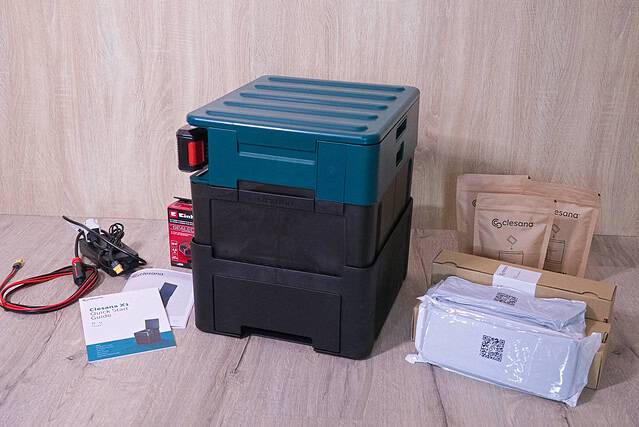 clesana x1 mobile verschweisstoilette lieferumfang ausgefahren