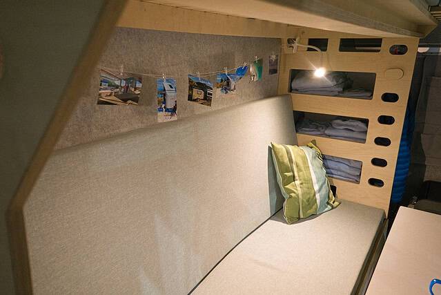 farfalla flip up auf der CMT 2026 - Innenansicht, Betten unten