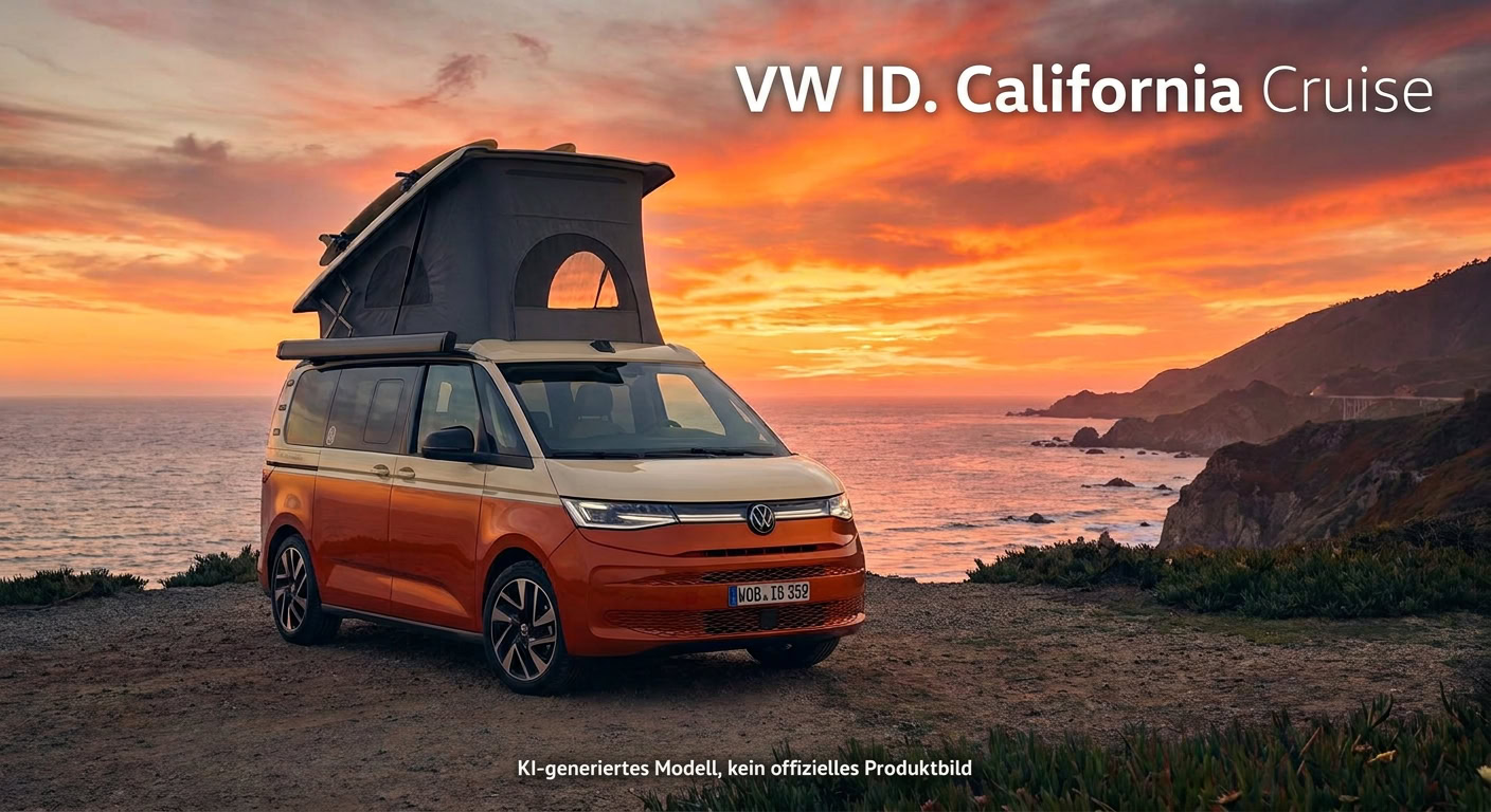VW ID. California Cruise: Wird der elektrische Bulli endlich ein echter Camper? 2 VW ID. California Cruise: Wird der elektrische Bulli endlich ein echter Camper?